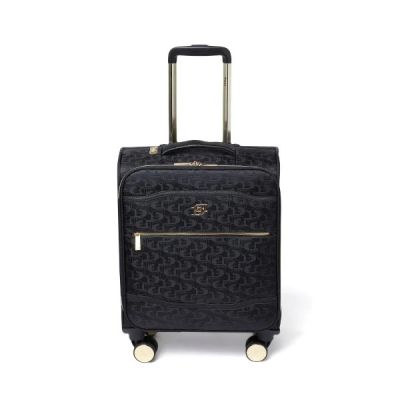 Dune London Oriel Black Monogram 55cm Cabin Suitcase